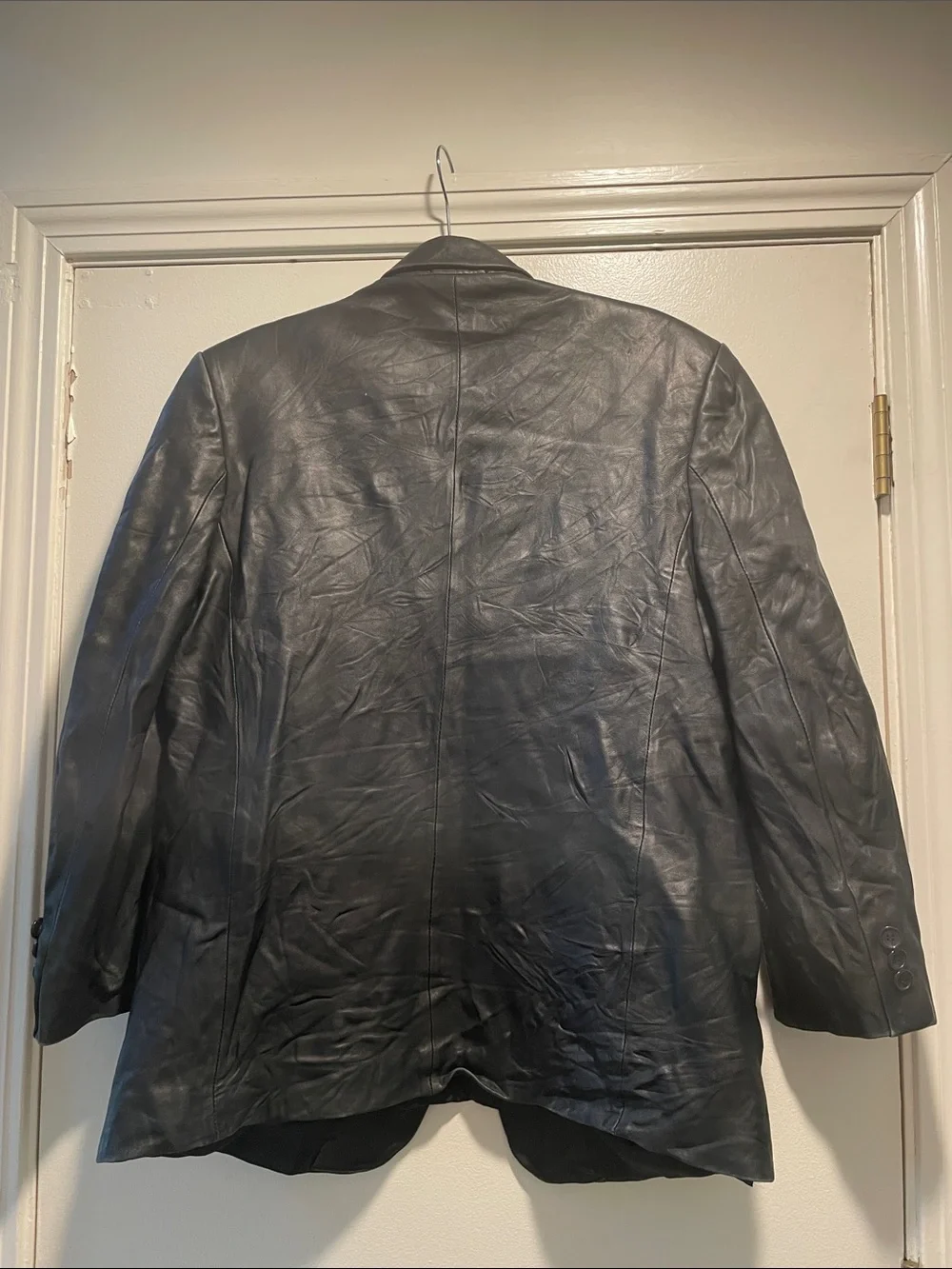 Rosleen Black Leather Sport Coat Character Blazer